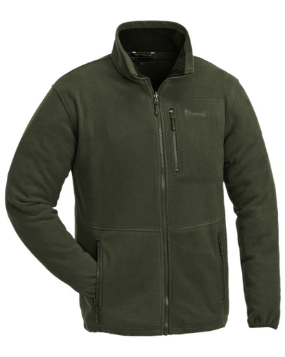 Green Pinewood Mens Finnveden Fleece Jacket on white background #colour_green