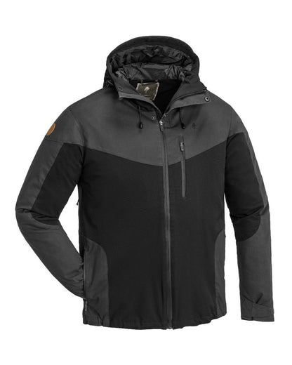 Black Dark Anthracite Coloured Pinewood Mens Finnveden Hybrid Extreme Jacket on white background #colour_black-dark-anthracite