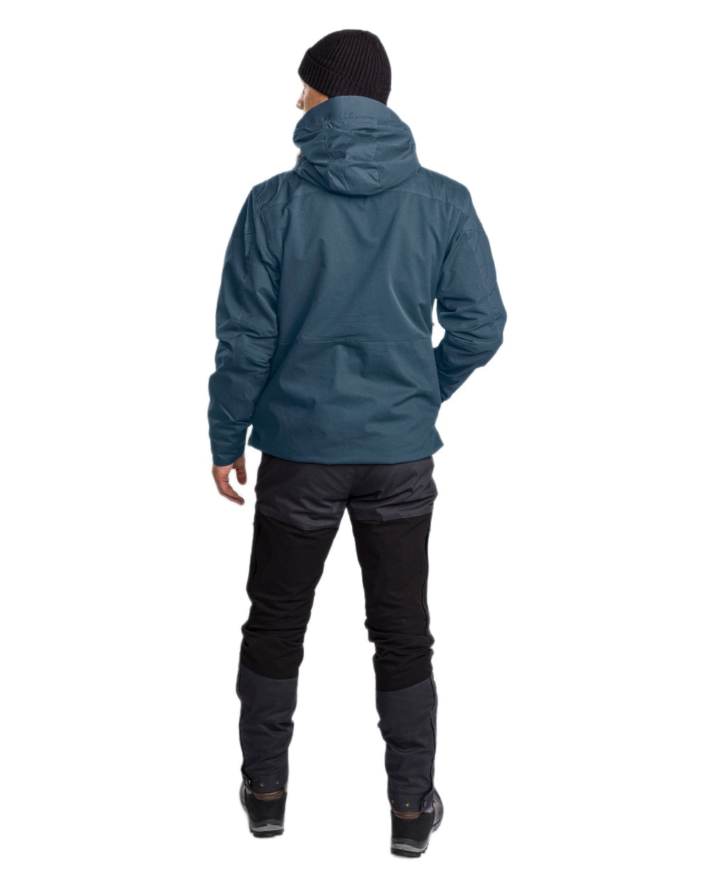 Dark Dive Coloured Pinewood Mens Finnveden Hybrid Extreme Jacket on white background #colour_dark-dive