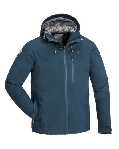 Dark Dive Coloured Pinewood Mens Finnveden Hybrid Extreme Jacket on white background #colour_dark-dive