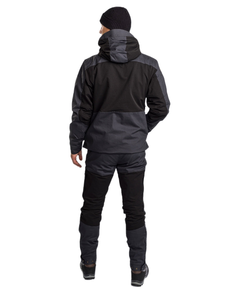 Black Dark Anthracite Coloured Pinewood Mens Finnveden Hybrid Extreme Trousers on white background #colour_black-dark-anthracite