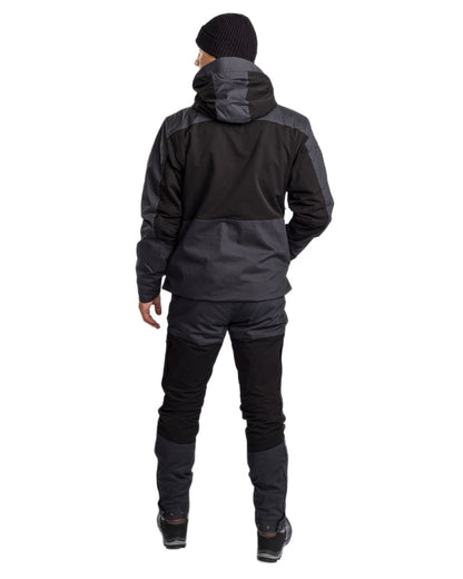 Black Dark Anthracite Coloured Pinewood Mens Finnveden Hybrid Extreme Trousers on white background #colour_black-dark-anthracite