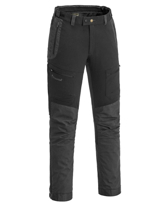 Black Dark Anthracite Coloured Pinewood Mens Finnveden Hybrid Extreme Trousers on white background #colour_black-dark-anthracite