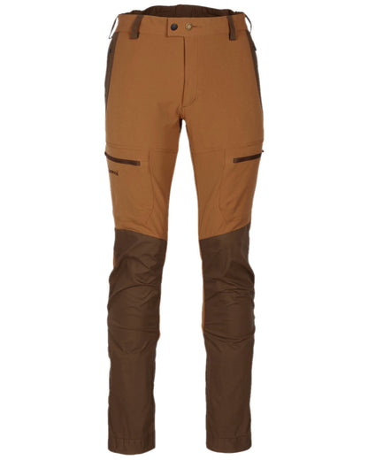 Fudge Nougat Coloured Pinewood Mens Finnveden Hybrid Trousers on white background #colour_fudge-nougat