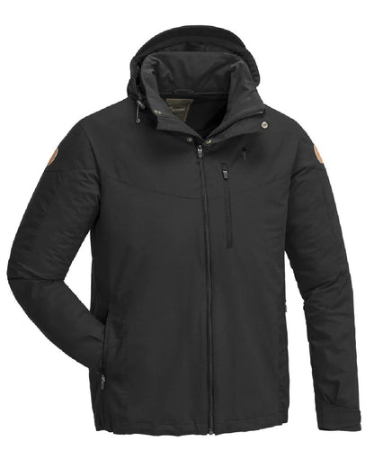 Black coloured Pinewood Mens Finnveden Hybrid Jacket on white background #colour_black