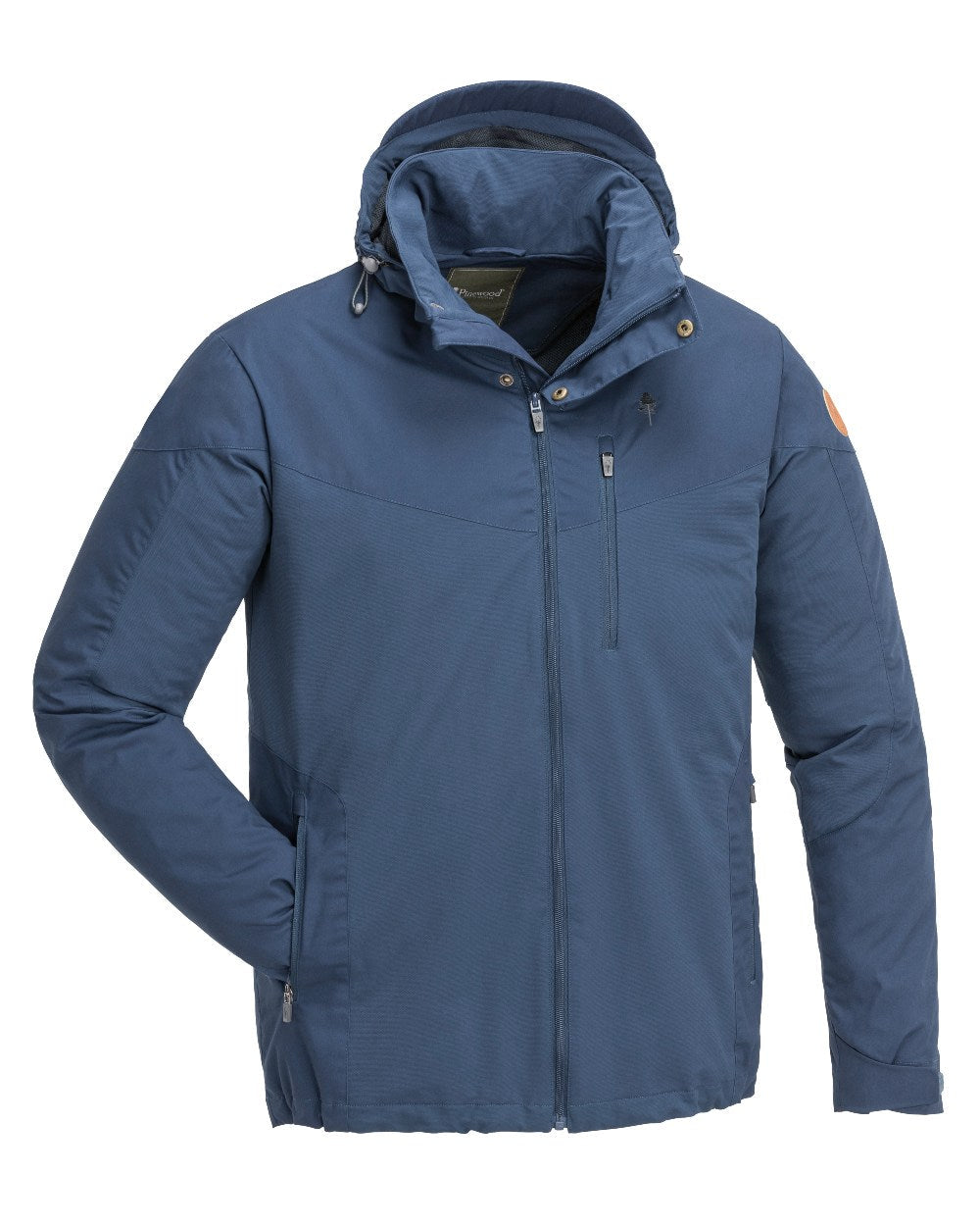 Dark Dive Coloured Pinewood Mens Finnveden Hybrid Jacket on white background #colour_dark-dive