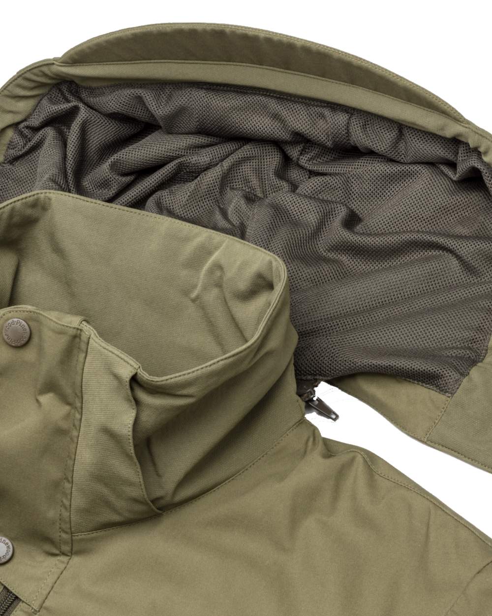 Hunting Olive Coloured Pinewood Mens Finnveden Hybrid Jacket on white background #colour_hunting-olive