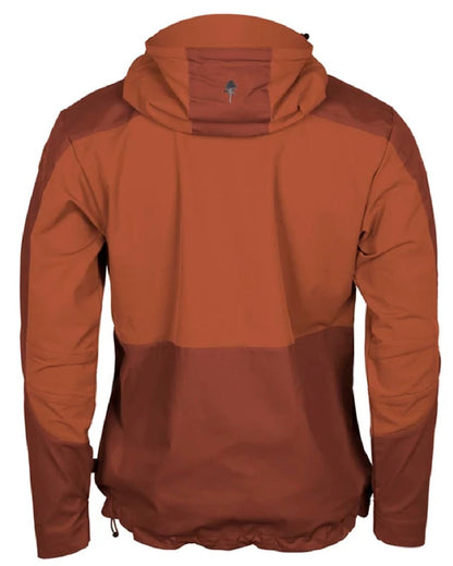 Terracotta coloured Pinewood Mens Finnveden Hybrid Jacket on white background #colour_terracotta