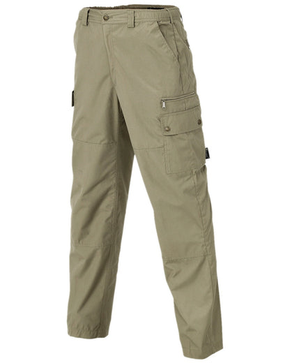 Light Khaki Coloured Pinewood Mens Finnveden Outdoor Classical Trousers on white background #colour_light-khaki