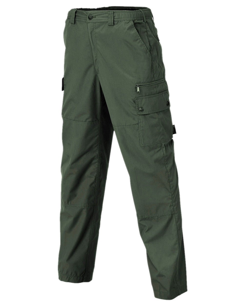 Moss Green Coloured Pinewood Mens Finnveden Outdoor Classical Trousers on white background #colour_moss-green