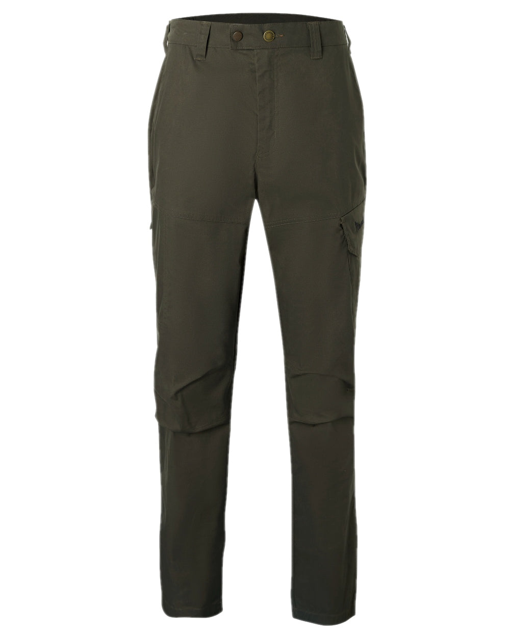 Moss Green Coloured Pinewood Mens Finnveden Outdoor Trousers on white background #colour_moss-green