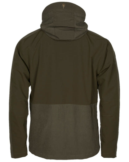 Suede Brown Dark Olive Coloured Pinewood Mens Furudal Caribou Hunt Extreme Jacket on white background #colour_suede-brown-dark-olive