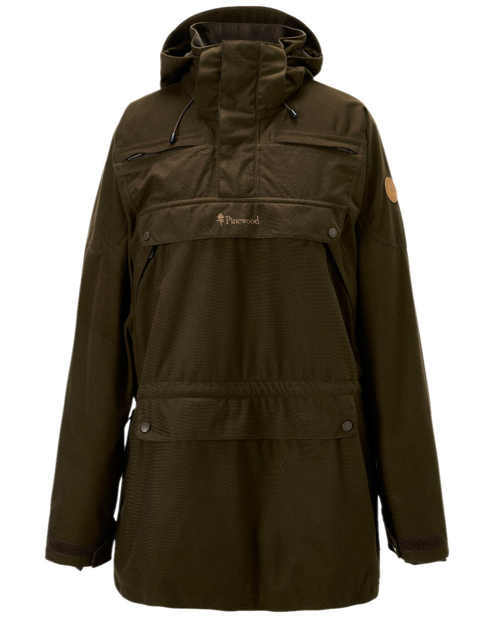 Suede Brown Coloured Pinewood Mens Furudal Hunters 2L Anorak on white background #colour_suede-brown