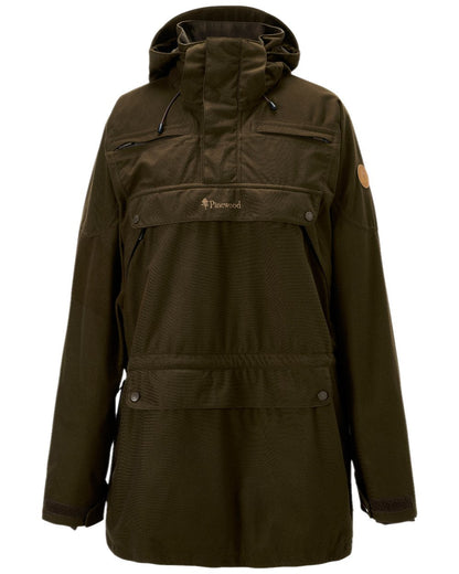 Suede Brown Coloured Pinewood Mens Furudal Hunters 2L Anorak on white background #colour_suede-brown