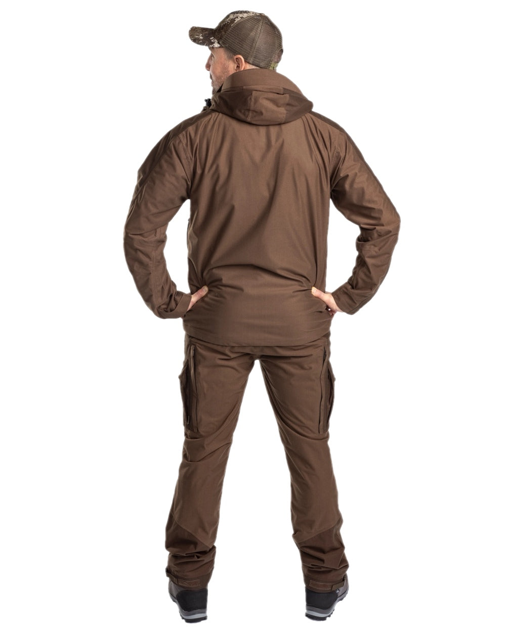 Hunting Brown Suede Brown Coloured Pinewood Mens Furudal Retriever Active Hunting Trousers on white background #colour_hunting-brown-suede-brown