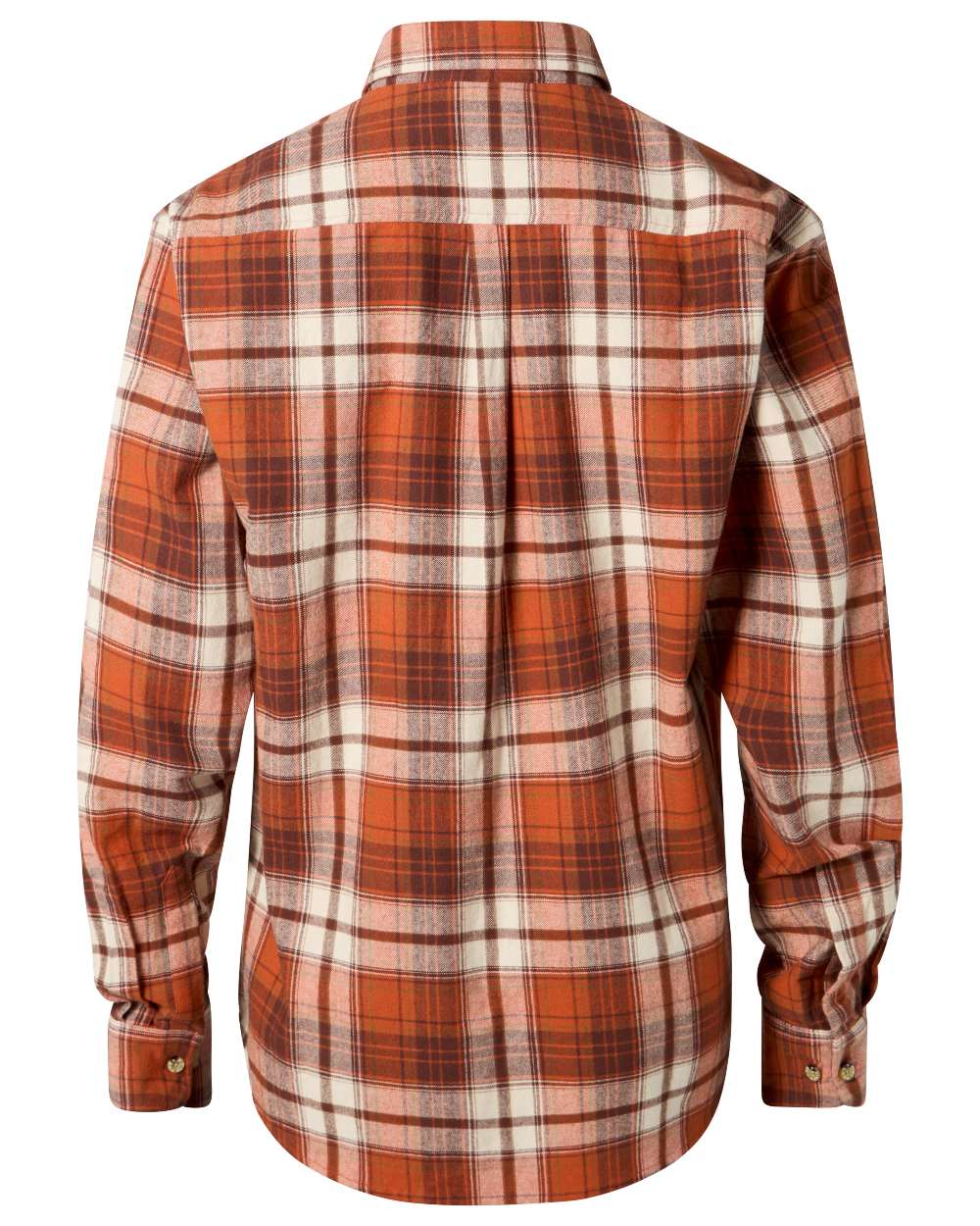 Terracotta Brown coloured Pinewood Mens Harjedalen Shirt on white background #colour_terracotta-brown