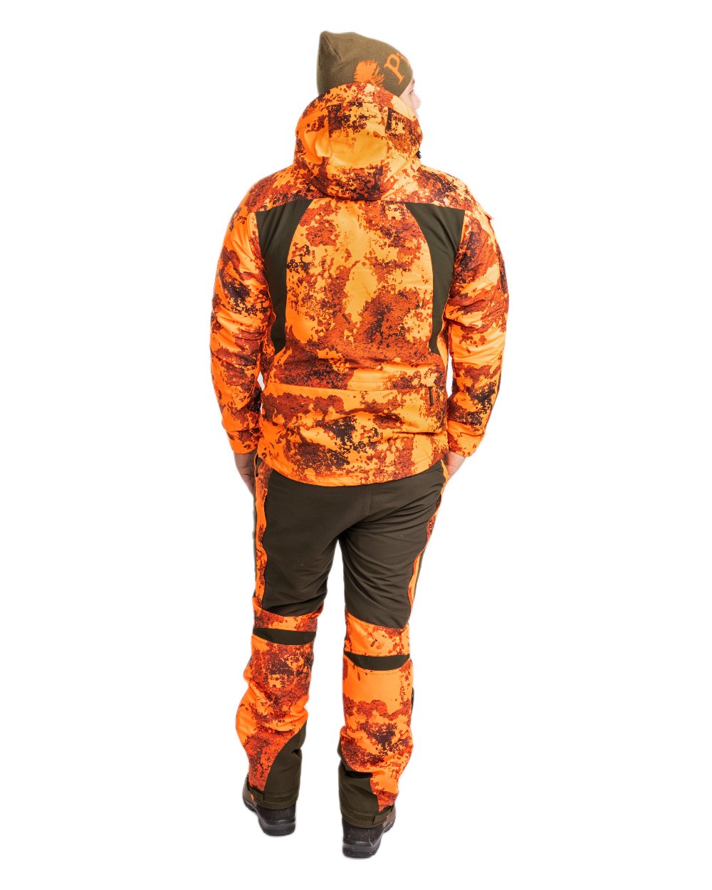 Strata Blaze Coloured Pinewood Mens Hunter Pro Xtreme 2.0 Camou Jacket on white background #colour_strata-blaze