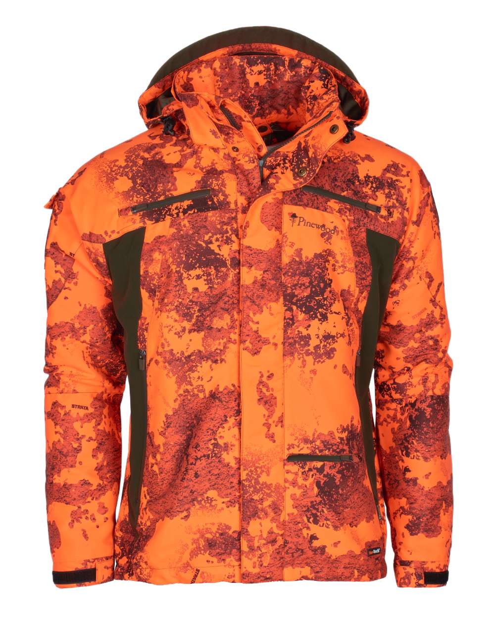 Strata Blaze Coloured Pinewood Mens Hunter Pro Xtreme 2.0 Camou Jacket on white background #colour_strata-blaze