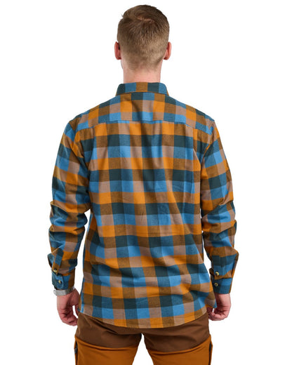 Fudge Blue coloured Pinewood Mens Lumbo Shirt on white background #colour_fudge-blue