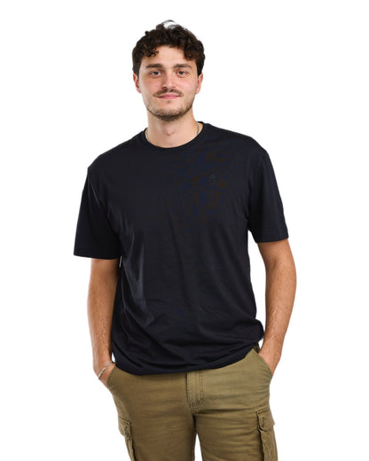 Grey Melange Pine Black coloured Pinewood Mens 3 Pack T-Shirt on white background #colour_grey-melange-pine-black