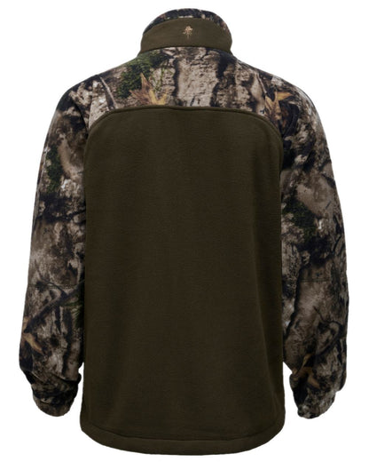 Atera Camou Hunting Green Coloured Pinewood Mens Furudal Hunters Camou Fleece Jacket on white background #colour_atera-camou-hunting-green