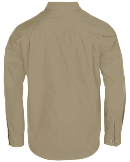 Sandstone Coloured Pinewood Mens Safari Long Sleeve Shirt on white background #colour_sandstone