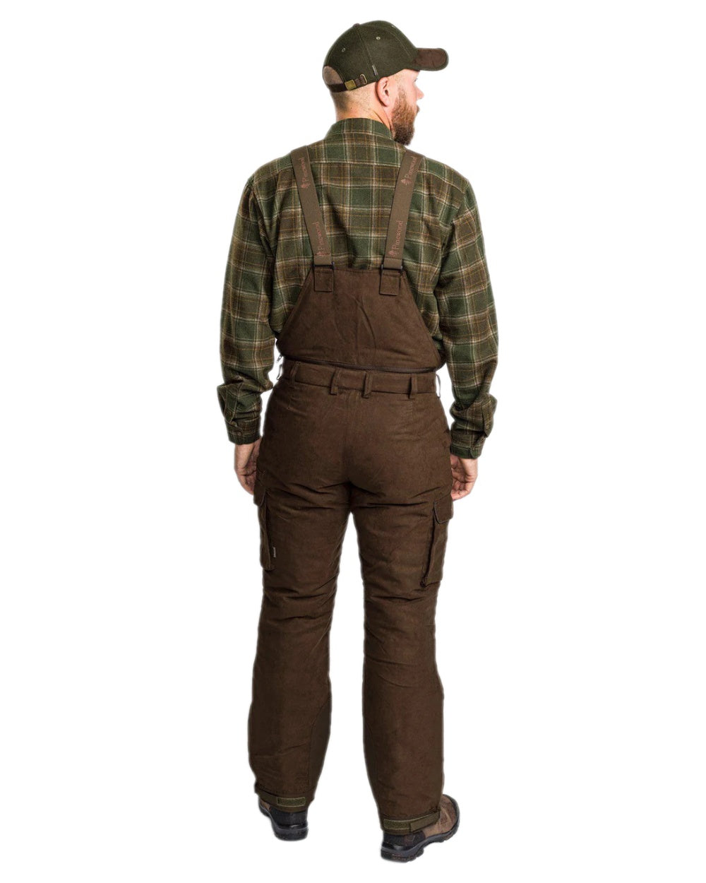 Suede Brown Coloured Pinewood Mens Smaland Abisko 2.0 Hunting Trousers on white background #colour_suede-brown