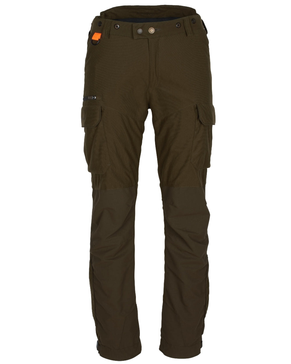 Hunting Green coloured Pinewood Mens Smaland Forest Trousers on white background #colour_hunting-green