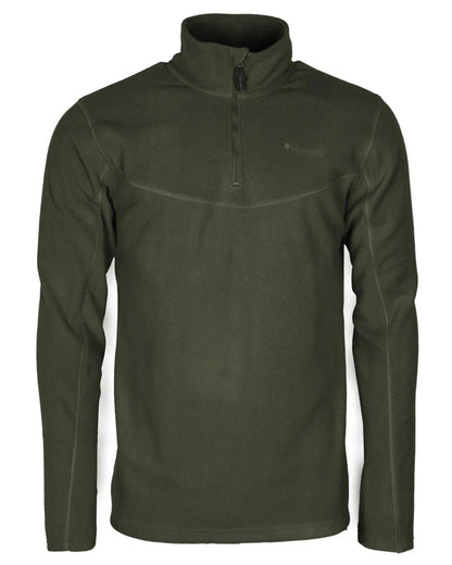 Green coloured Pinewood Mens Tiveden Fleece Sweater on white background #colour_green