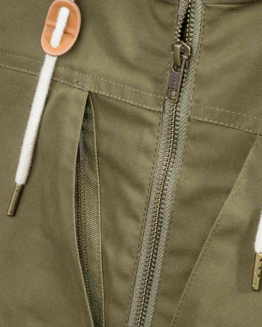 Hunting Olive coloured Pinewood Mens Varnamo Light Jacket on white background #colour_hunting-olive