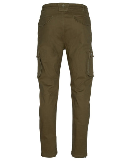 Moss Green Coloured Pinewood Mens Värnamo Serengeti Trousers on white background #colour_moss-green