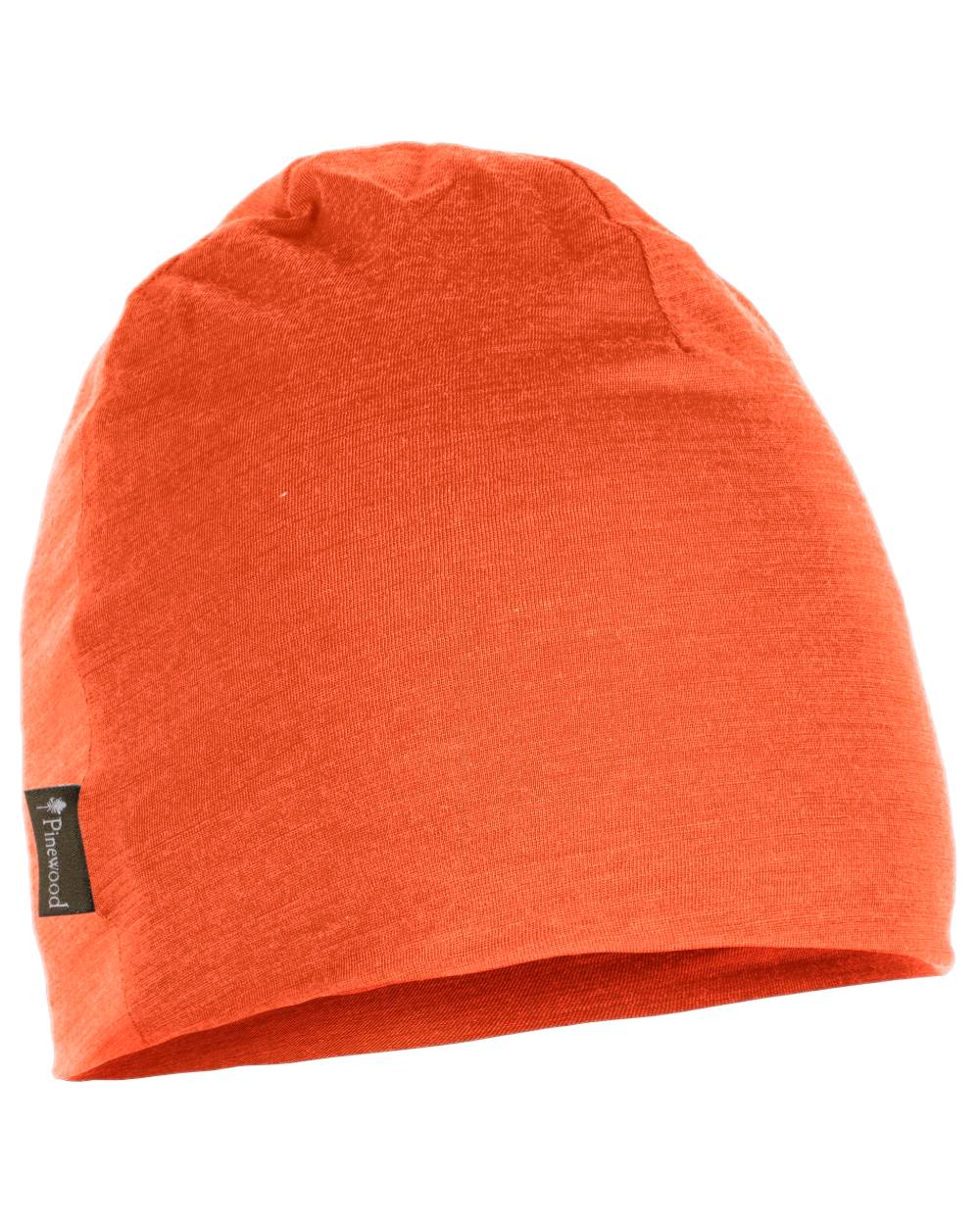 Burned Orange Coloured Pinewood Merino Wool Beanie on white background #colour_burned-orange