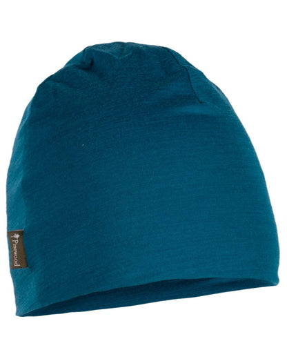 Dark Azur Blue Coloured Pinewood Merino Wool Beanie on white background #colour_dark-azur-blue