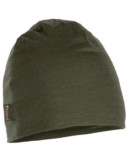 Moss Green Coloured Pinewood Merino Wool Beanie on white background #colour_moss-green