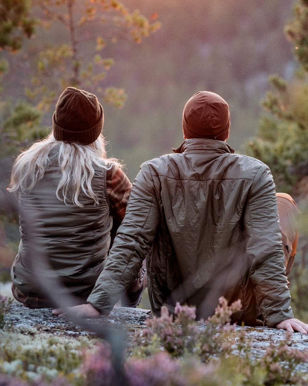 Nougat Coloured Pinewood Merino Wool Beanie on outdoor background #colour_nougat