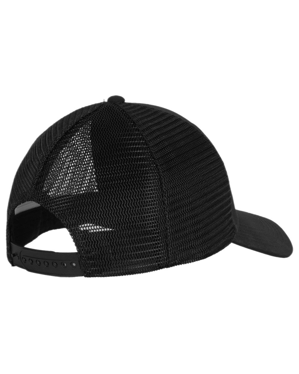 Black Coloured Pinewood Mesh Cap on white background #colour_black