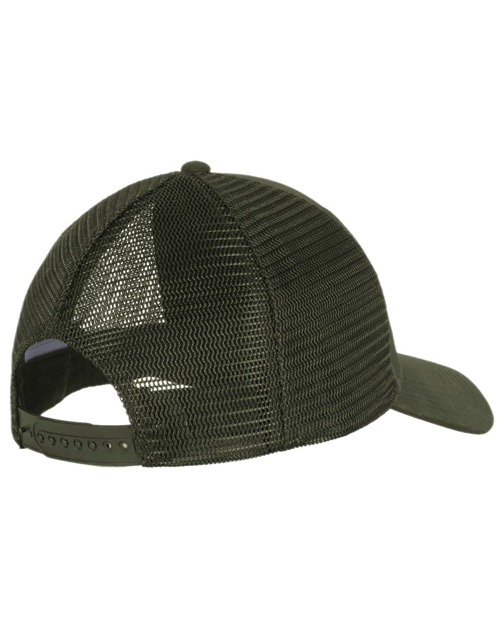Moss Green Coloured Pinewood Mesh Cap on white background #colour_moss-green