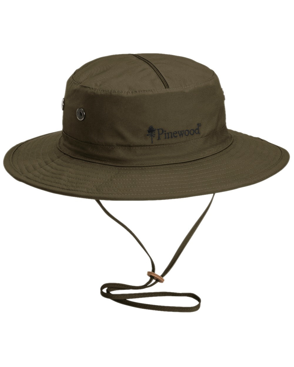 Dark Olive Coloured Pinewood Mosquito Hat on white background #colour_dark-olive