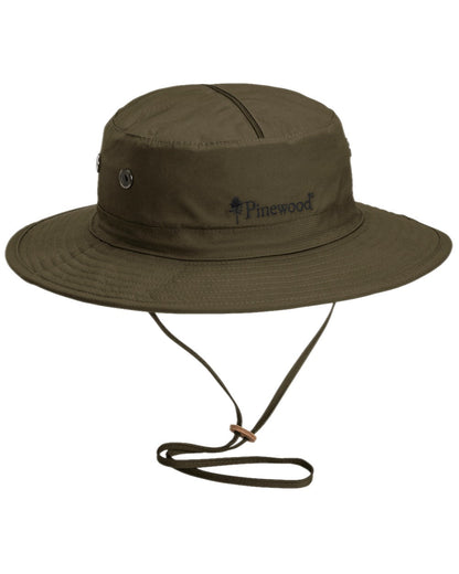 Dark Olive Coloured Pinewood Mosquito Hat on white background #colour_dark-olive