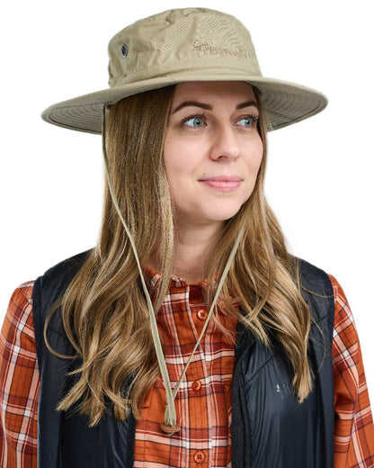 Light Khaki Coloured Pinewood Mosquito Hat on white background #colour_light-khaki