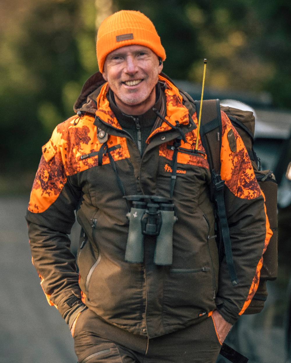 Orange Coloured Pinewood New Stoten Hat on outdoor background #colour_orange