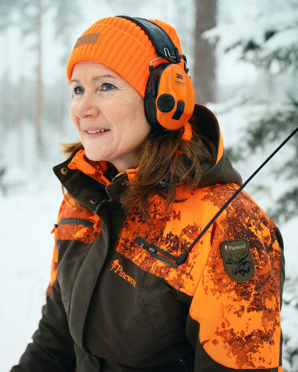 Orange Coloured Pinewood New Stoten Hat on outdoor background #colour_orange