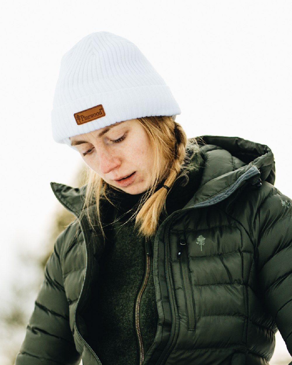 White Coloured Pinewood New Stoten Hat on outdoor background #colour_white