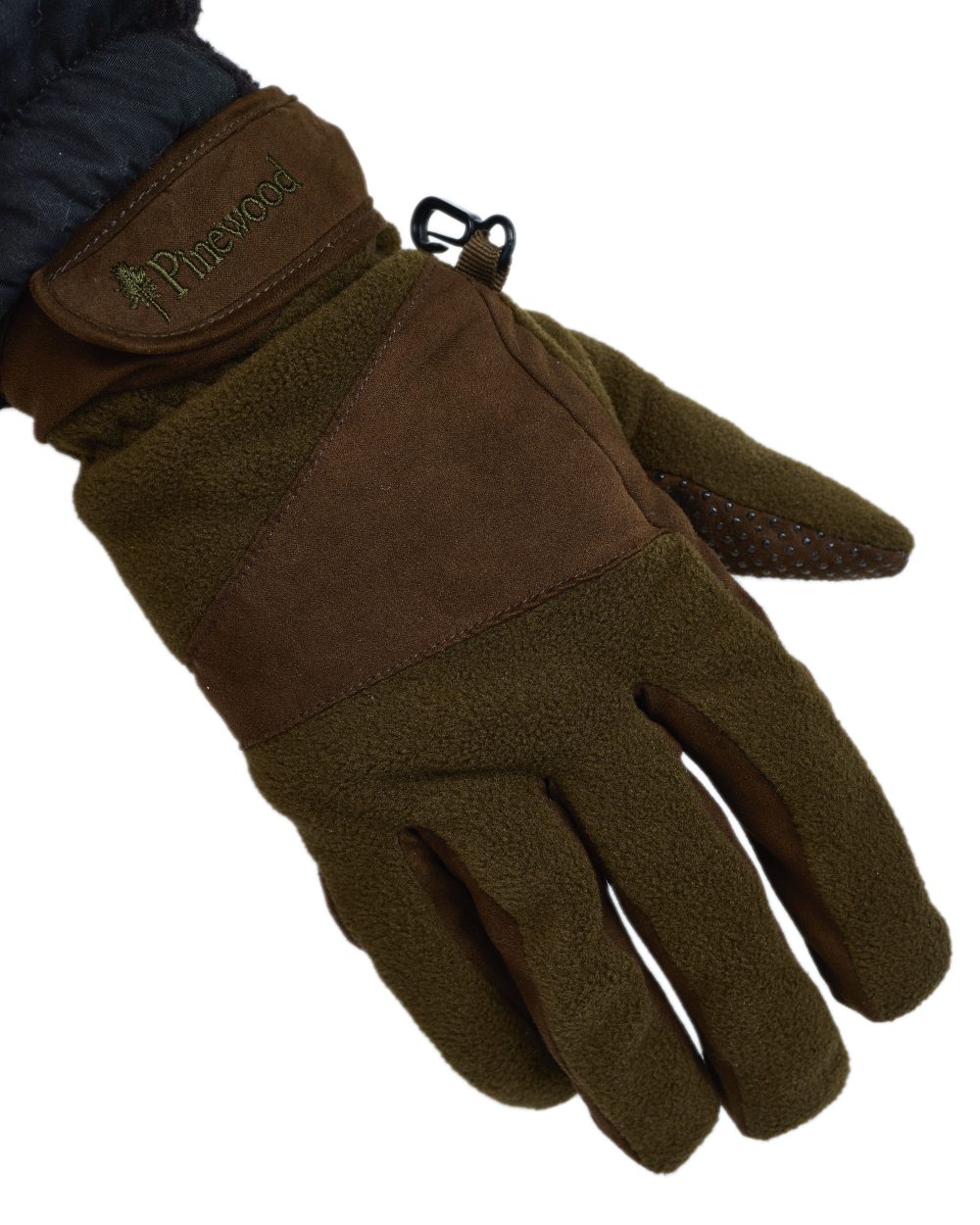 Hunting Brown Suede Brown Coloured Pinewood Smaland Hunters Extreme Fleece Gloves on white background #colour_hunting-brown-suede-brown