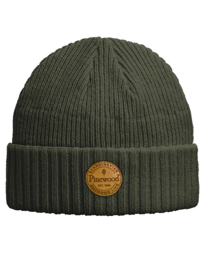 Moss Green Coloured Pinewood Windy Hat on white background #colour_moss-green