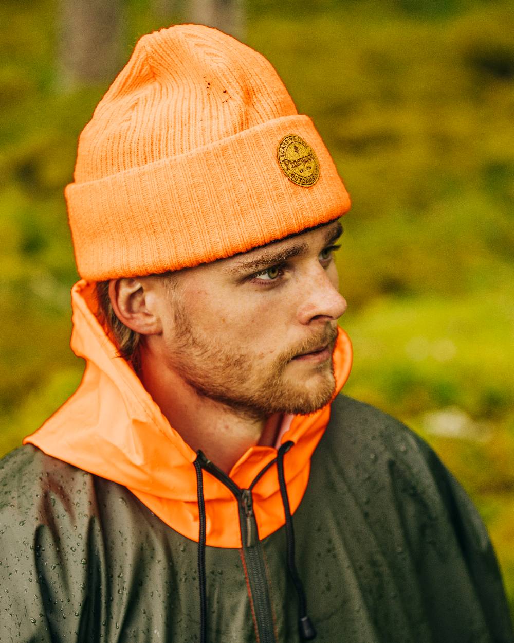 Orange Coloured Pinewood Windy Hat on outdoor background #colour_orange