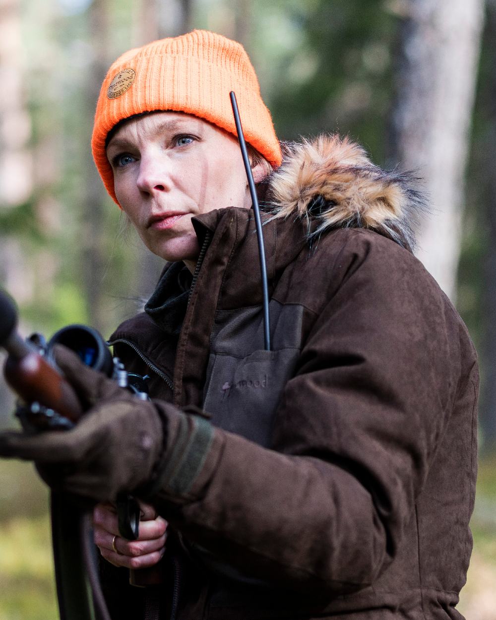 Orange Coloured Pinewood Windy Hat on outdoor background #colour_orange