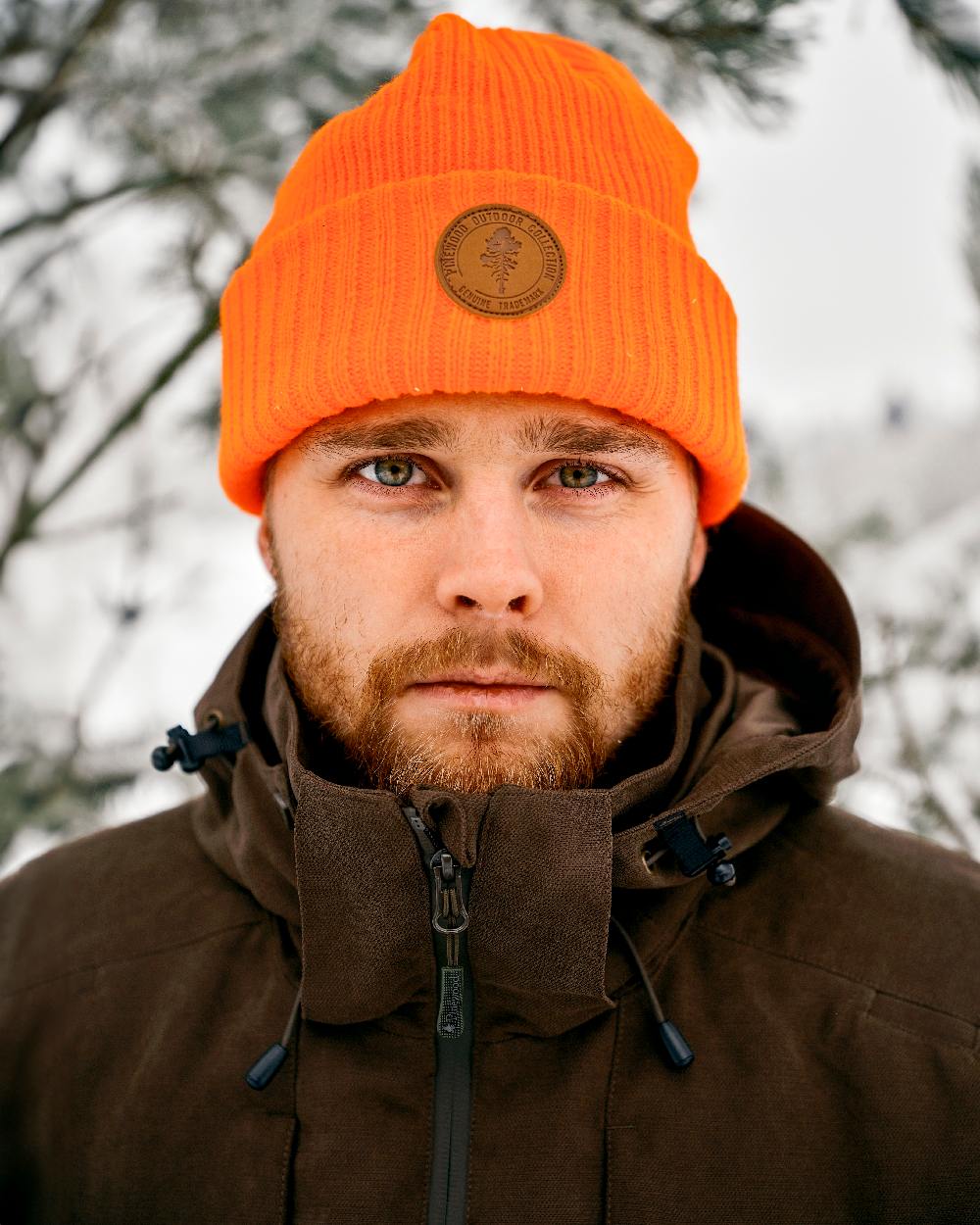 Orange Coloured Pinewood Windy Hat on outdoor background #colour_orange
