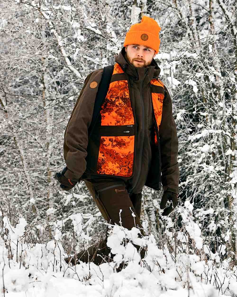 Orange Coloured Pinewood Windy Hat on outdoor background #colour_orange