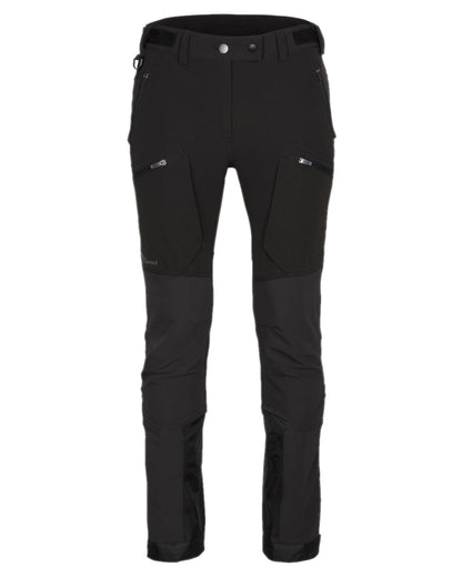 Black Coloured Pinewood Womens Abisko Adventure Trousers on white background #colour_black